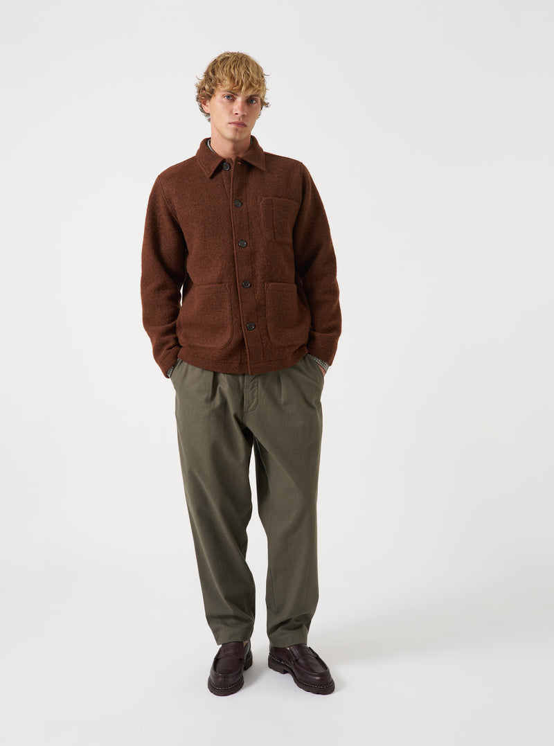 Cacao Wool Fleece Field Jacket