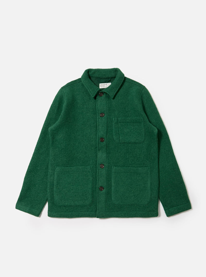 Green Wool Fleece Field Jacket