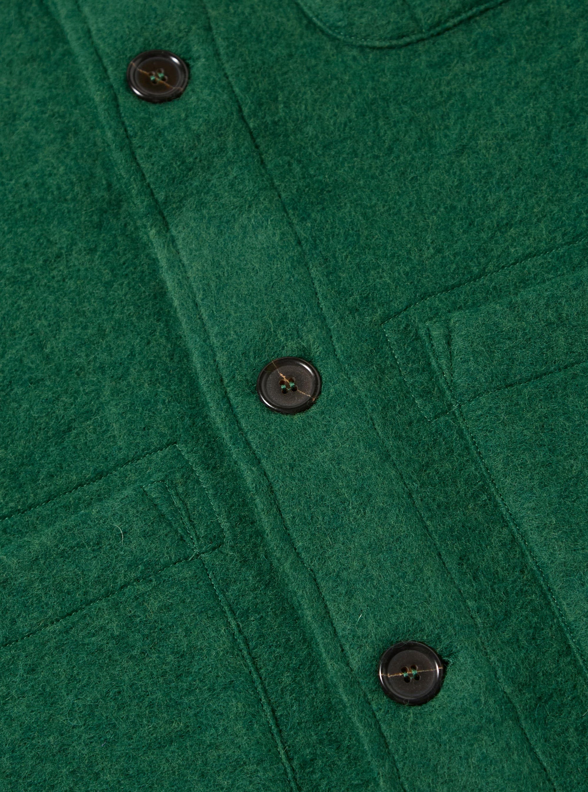 Green Wool Fleece Field Jacket