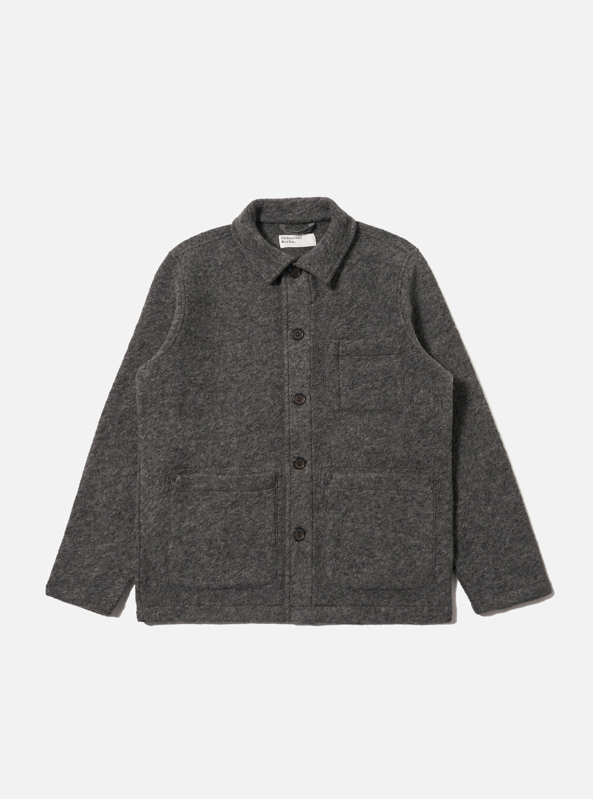 Grey Marl Wool Fleece Field Jacket