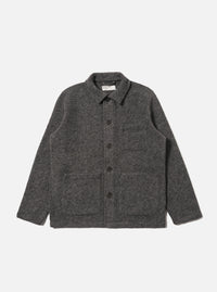 Grey Marl Wool Fleece Field Jacket