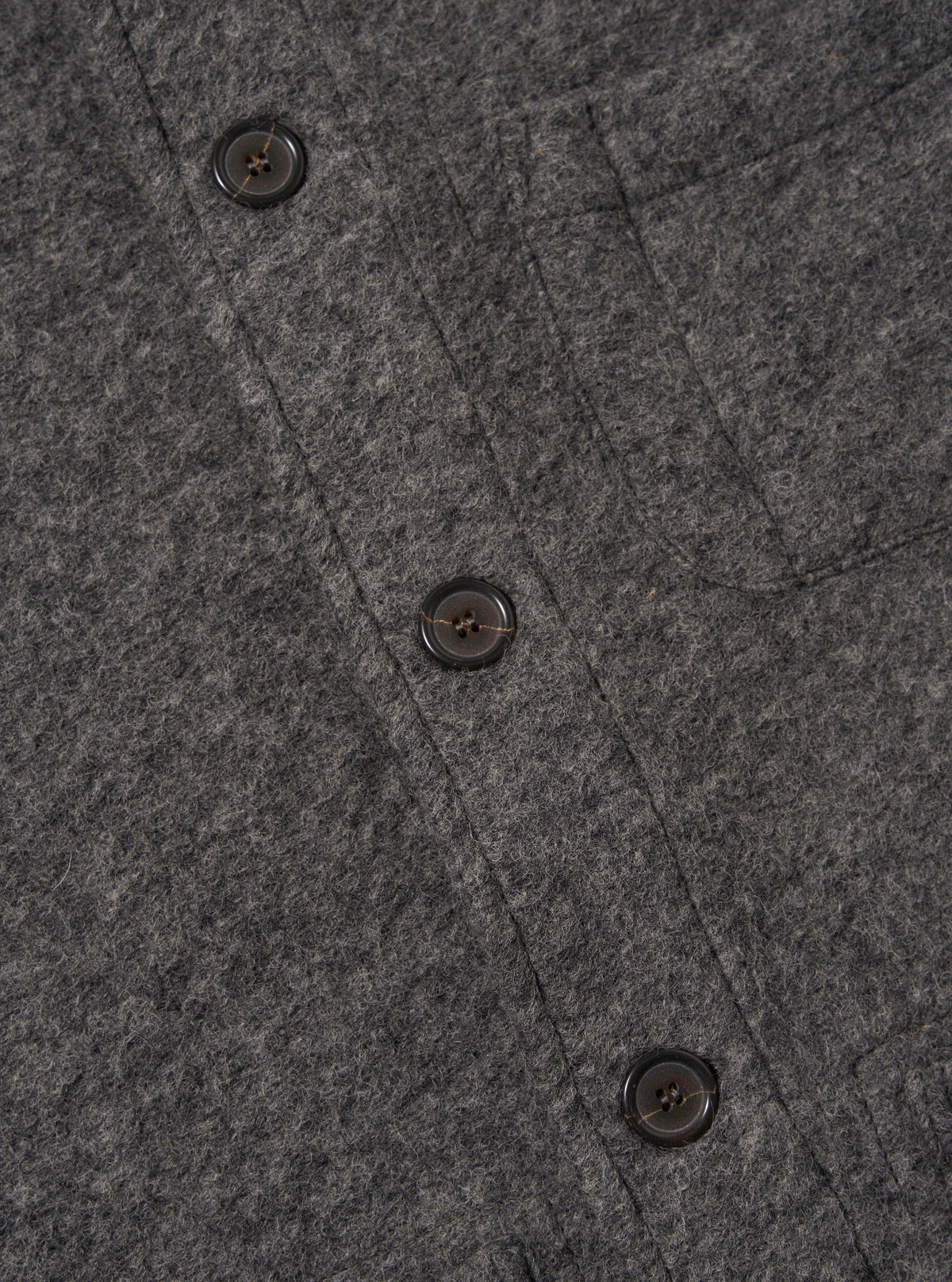 Grey Marl Wool Fleece Field Jacket