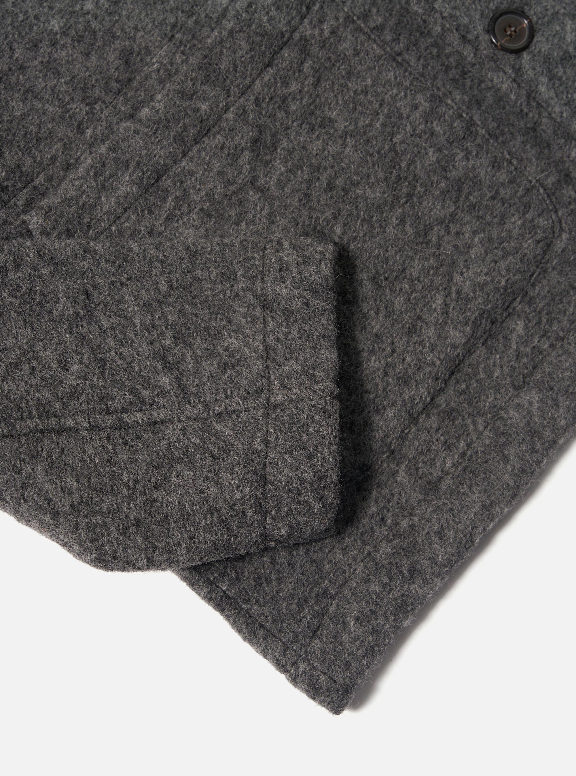 Grey Marl Wool Fleece Field Jacket