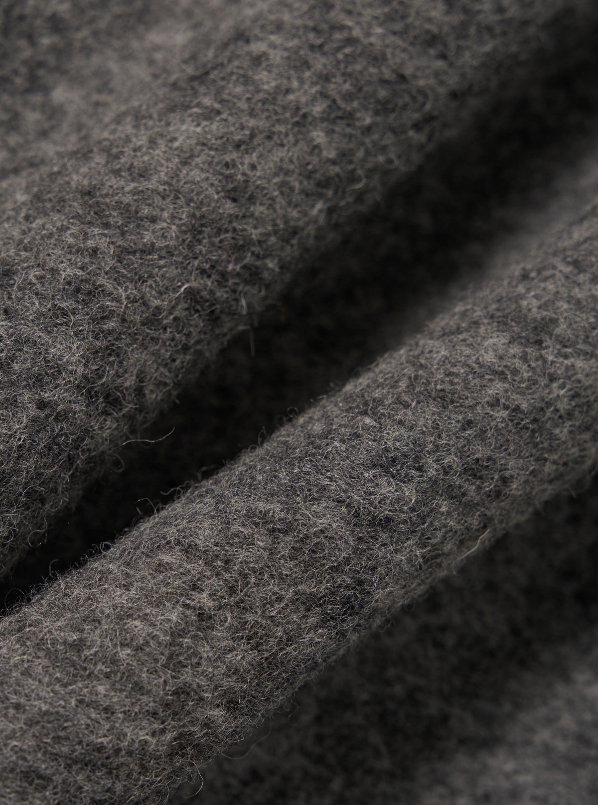 Grey Marl Wool Fleece Field Jacket