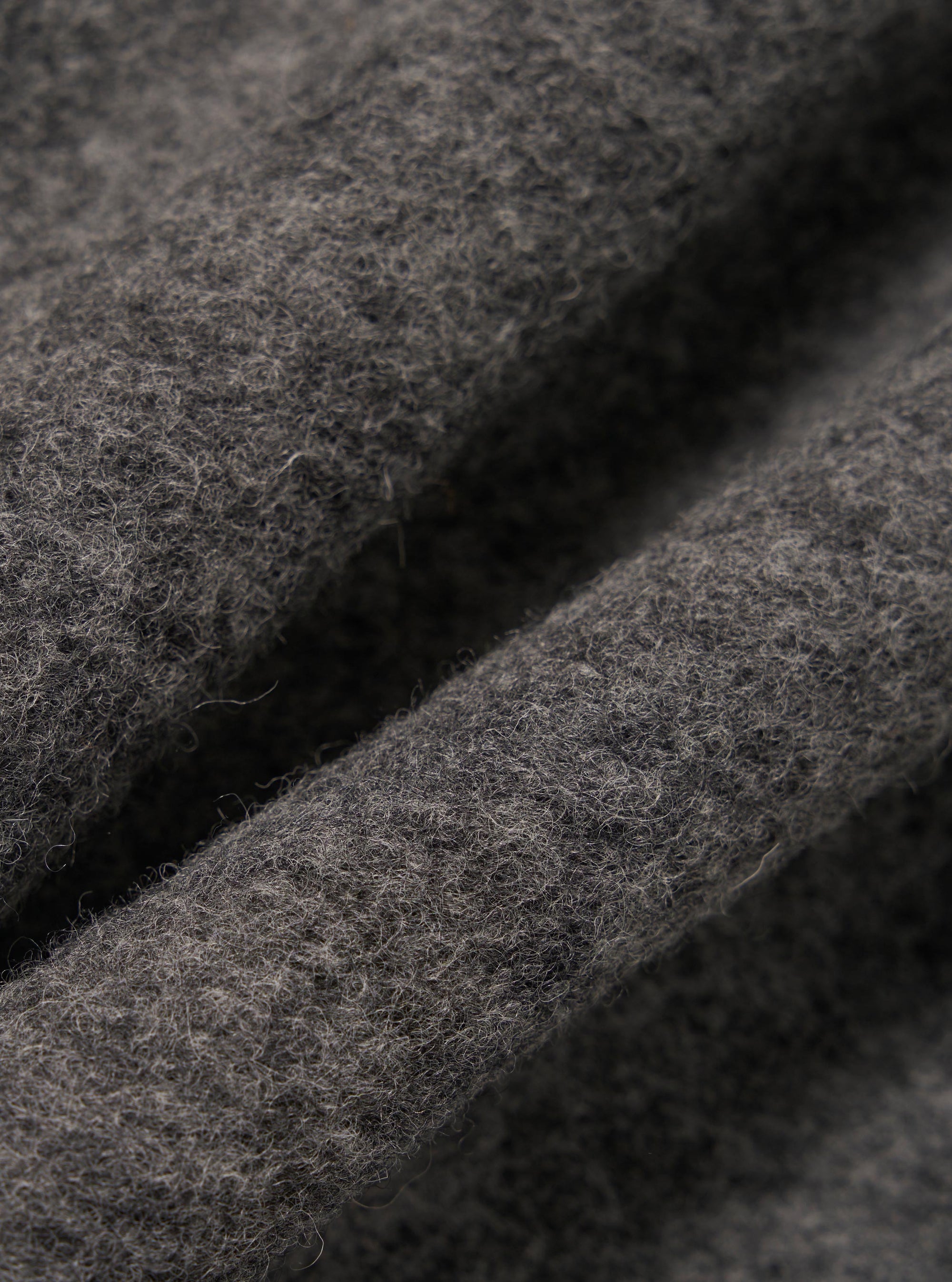 Grey Marl Wool Fleece Field Jacket