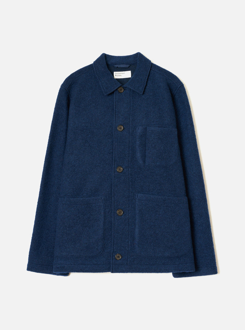 Indigo Wool Fleece Field Jacket