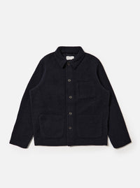 Navy Wool Fleece Field Jacket