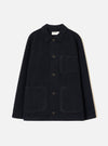 Navy Wool Fleece Field Jacket