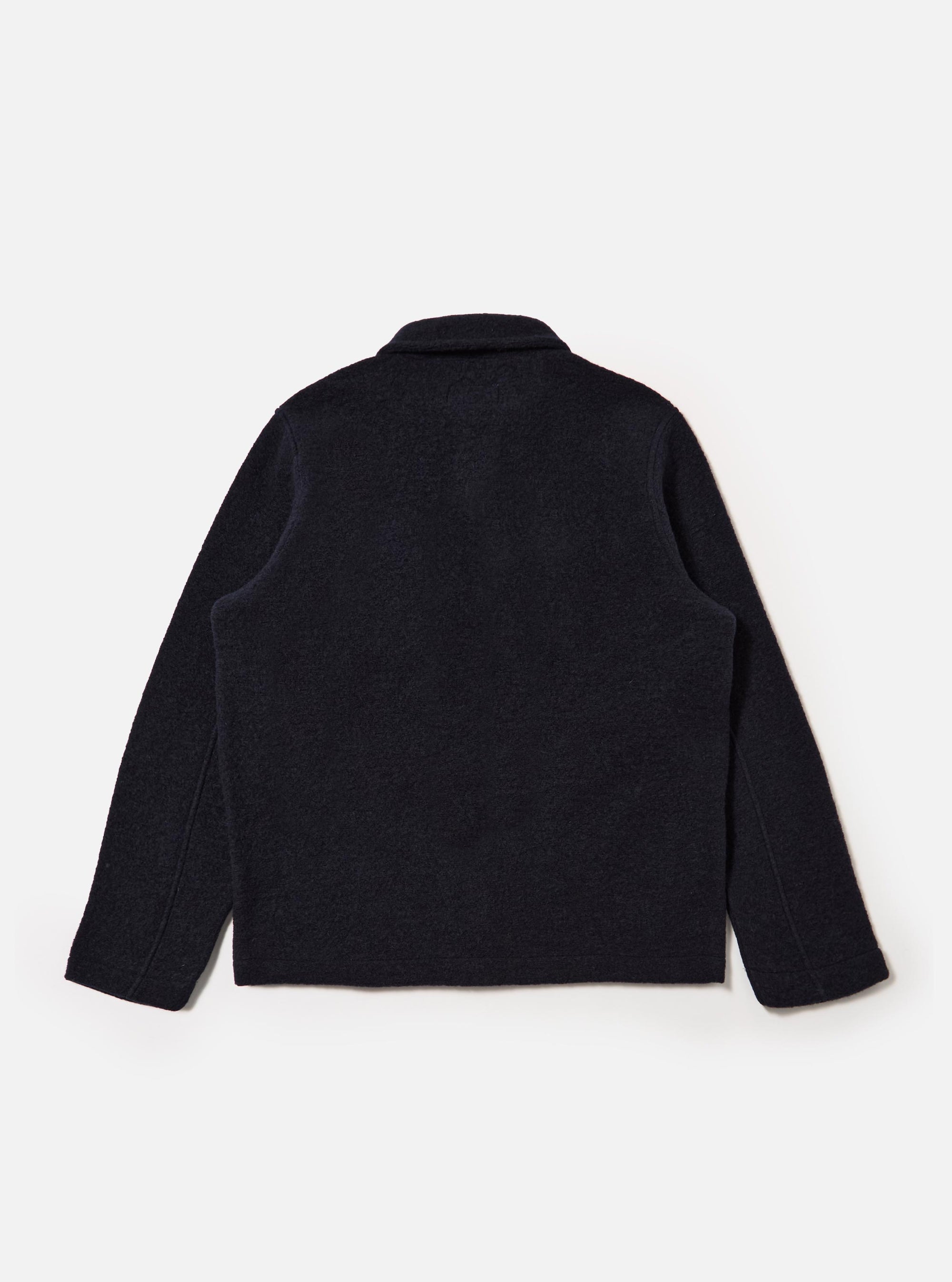 Navy Wool Fleece Field Jacket