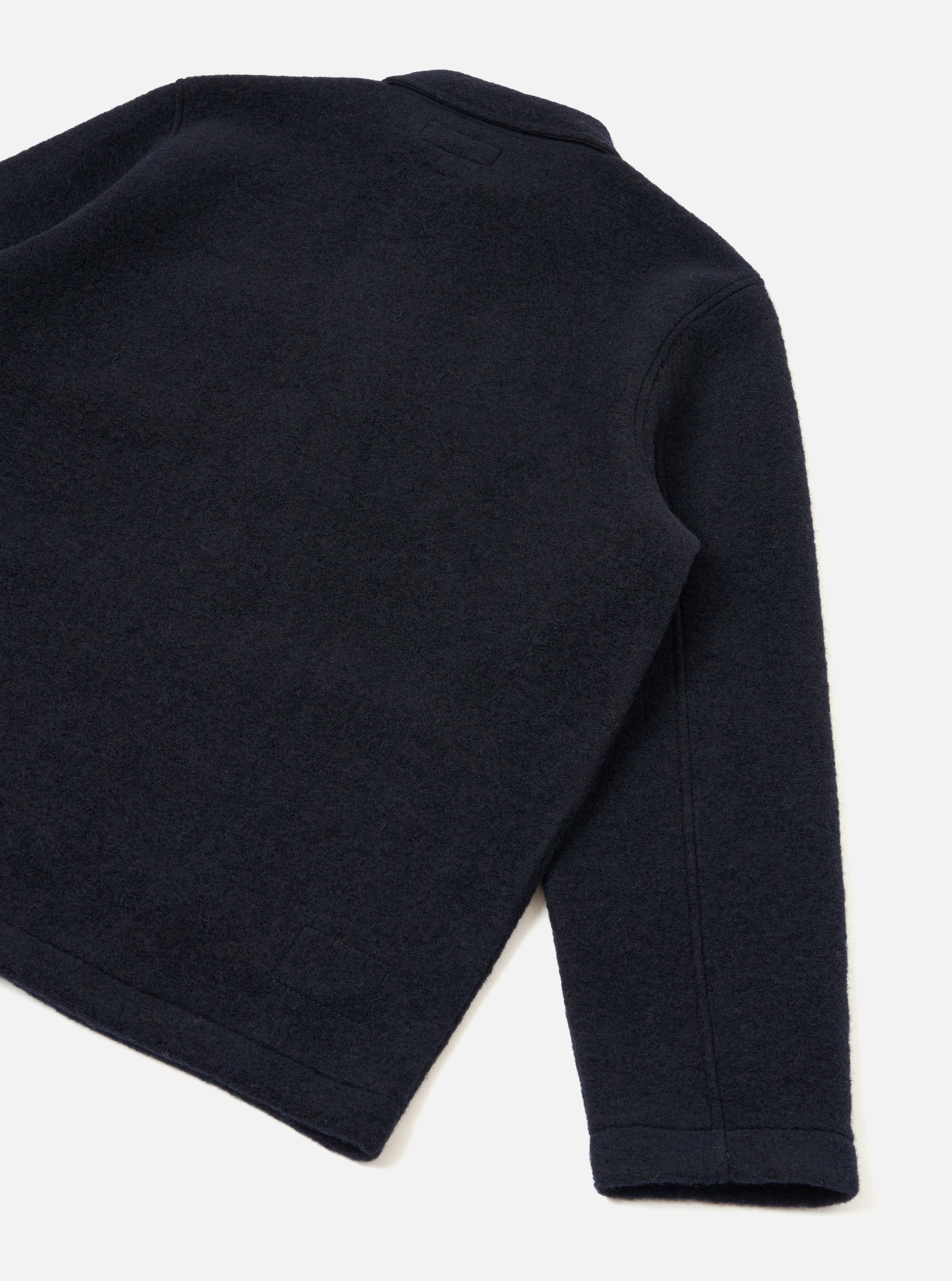Navy Wool Fleece Field Jacket