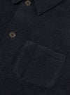 Navy Wool Fleece Field Jacket