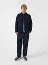 Navy Wool Fleece Field Jacket