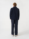 Navy Wool Fleece Field Jacket