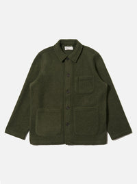 Olive Wool Fleece Field Jacket