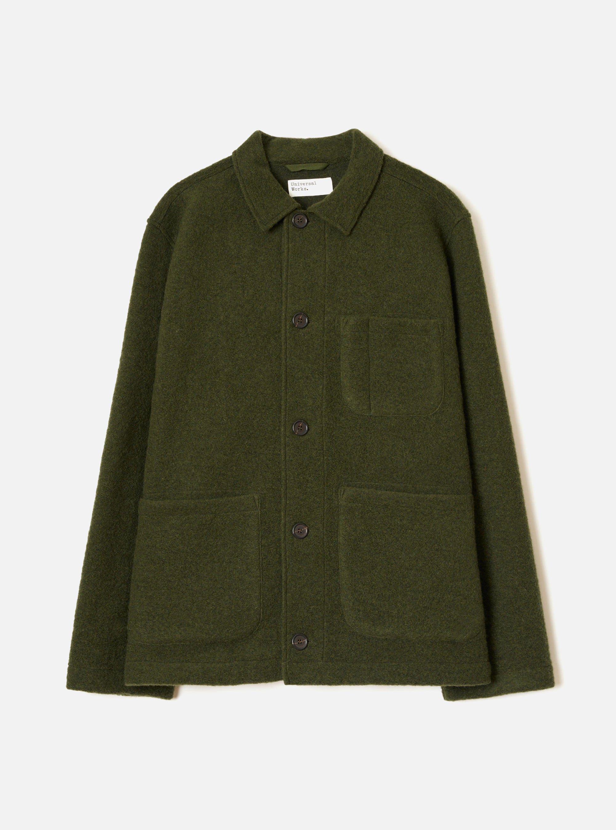 Olive Wool Fleece Field Jacket