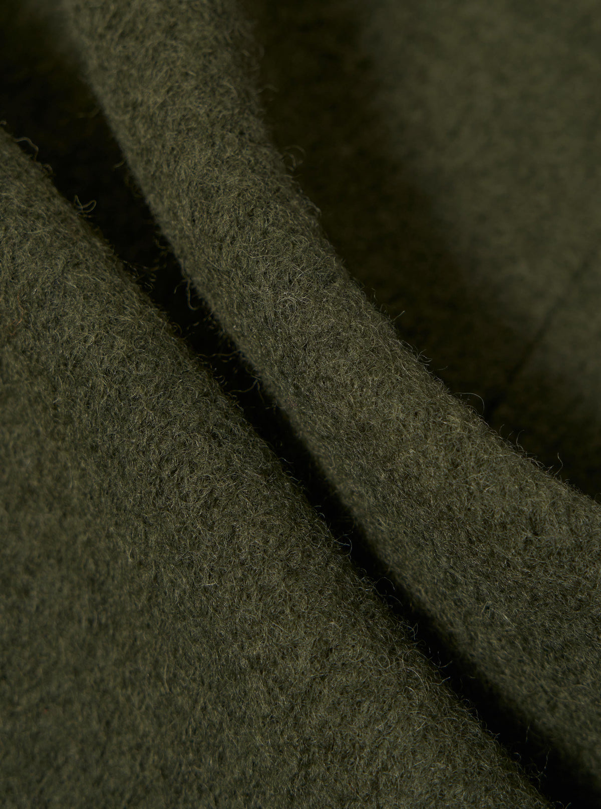 Olive Wool Fleece Field Jacket