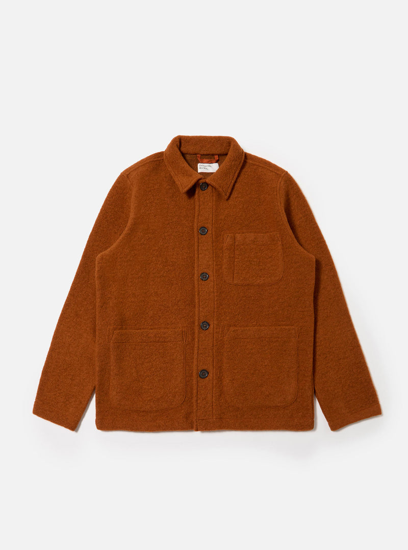 Rust Wool Fleece Field Jacket