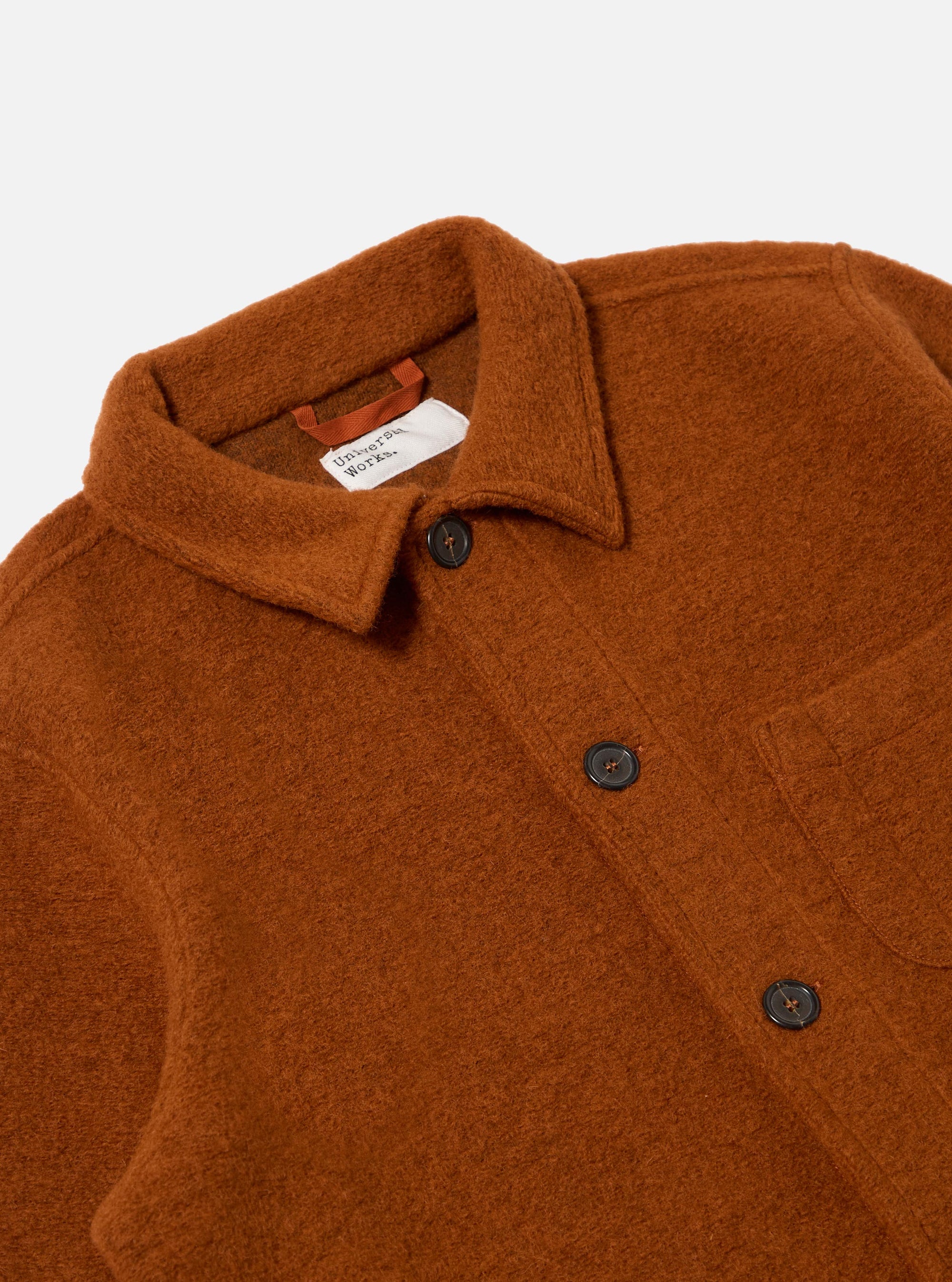Rust Wool Fleece Field Jacket