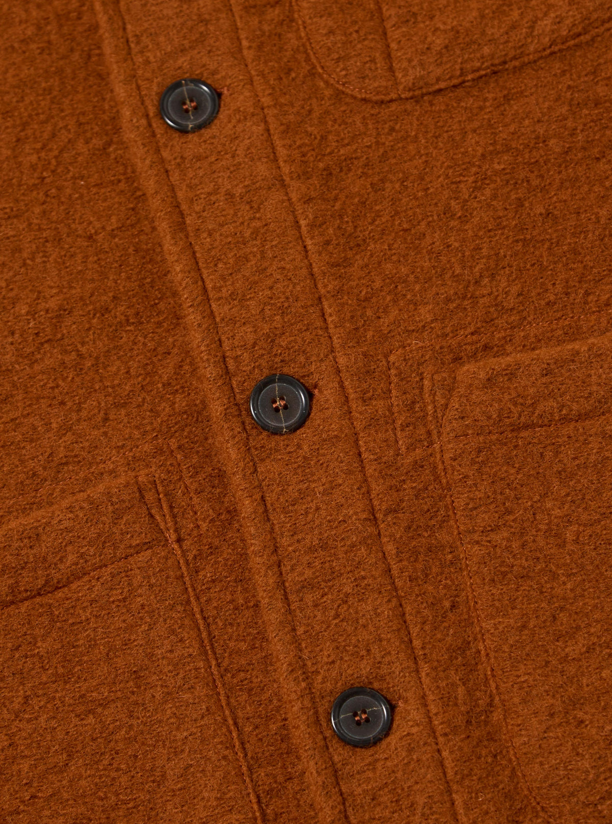 Rust Wool Fleece Field Jacket