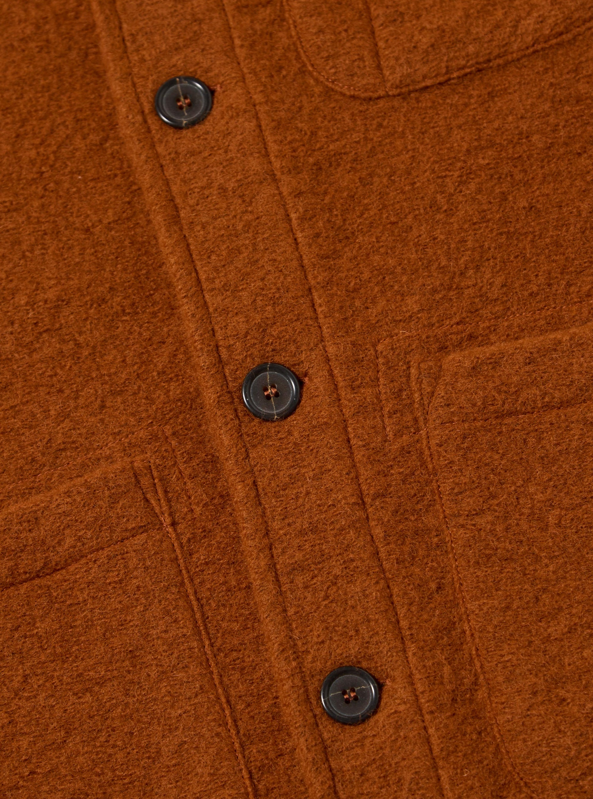 Rust Wool Fleece Field Jacket