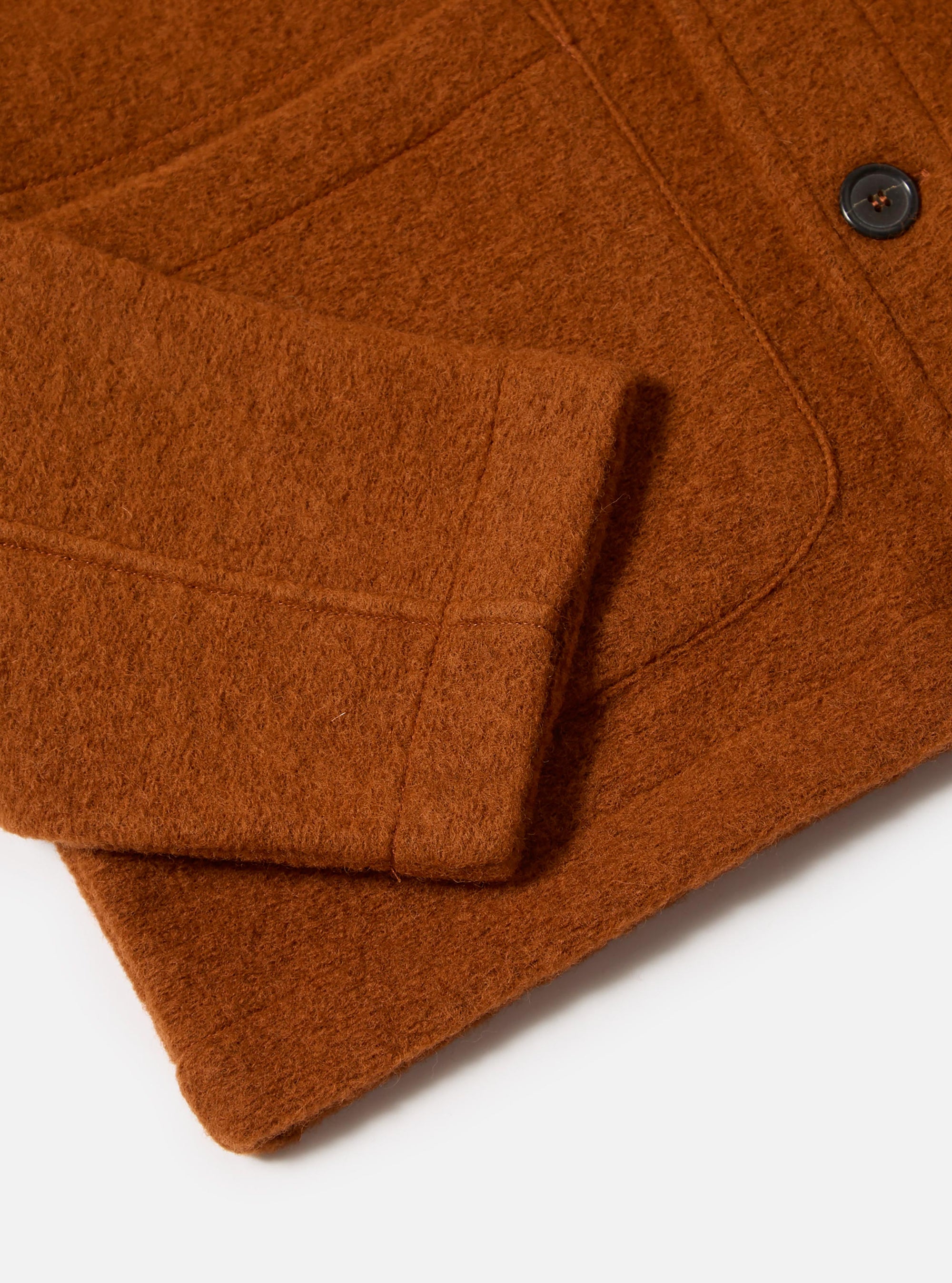 Rust Wool Fleece Field Jacket
