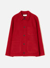 Scarlet Wool Fleece Field Jacket