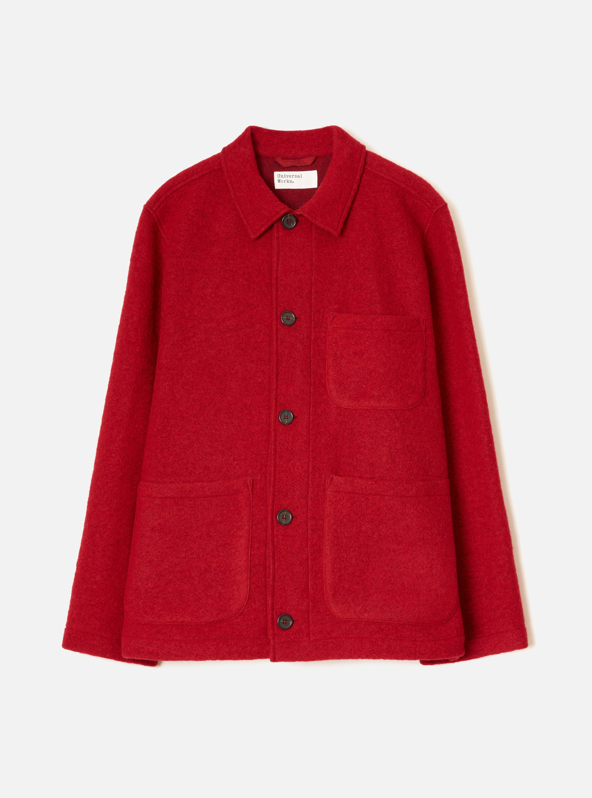 Scarlet Wool Fleece Field Jacket