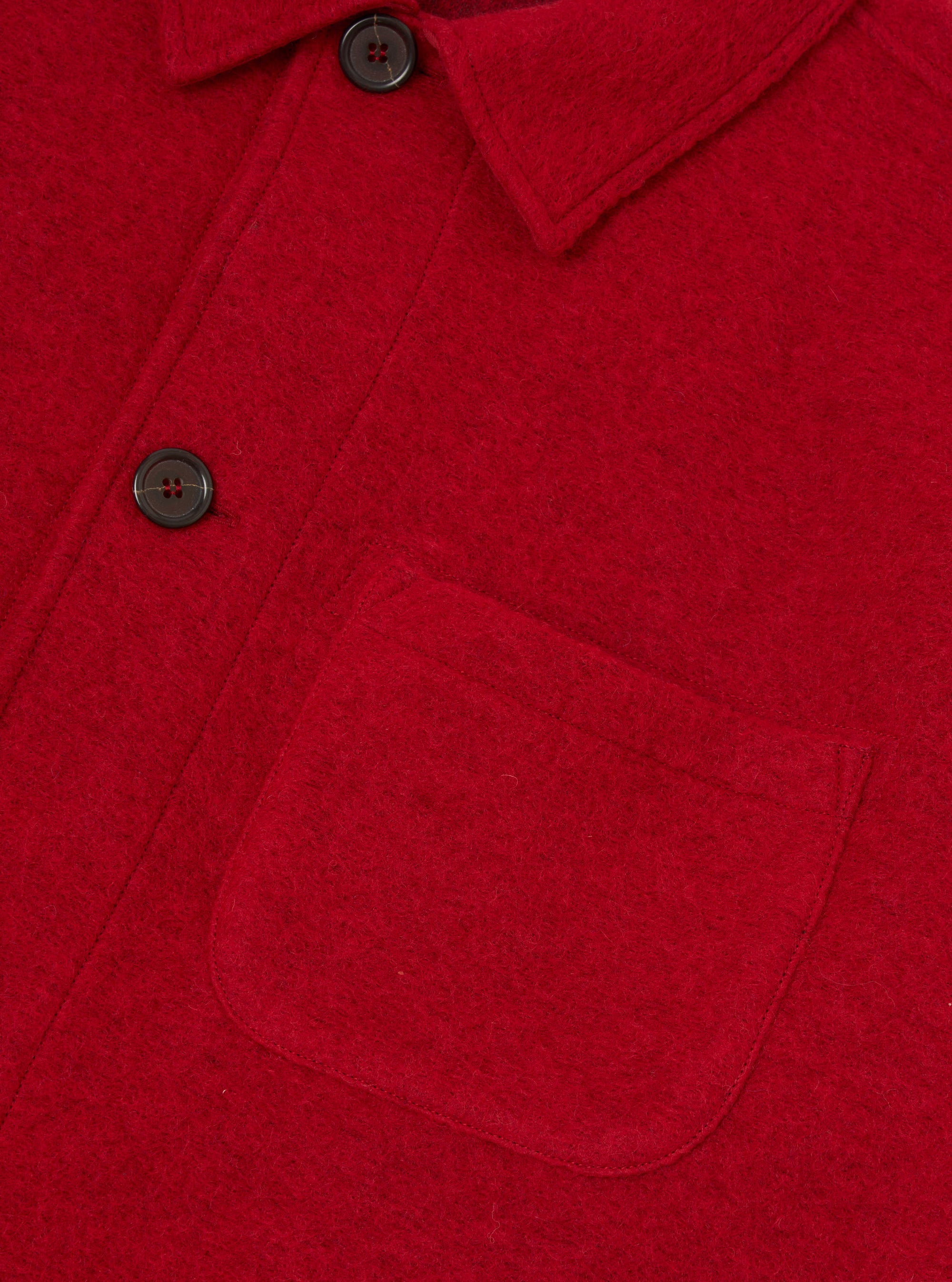 Scarlet Wool Fleece Field Jacket