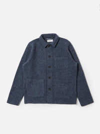 Slate Blue Wool Fleece Field Jacket