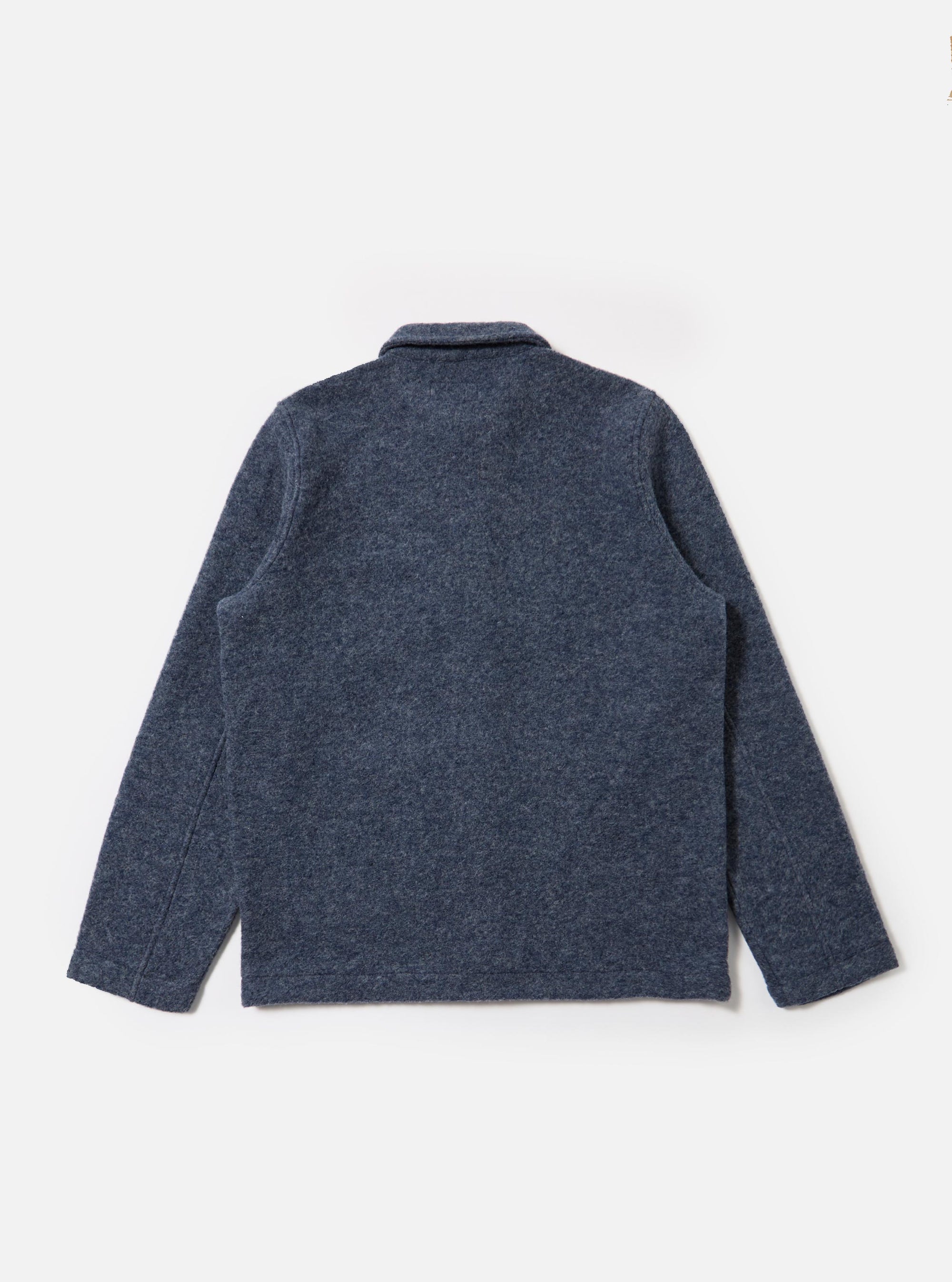 Slate Blue Wool Fleece Field Jacket