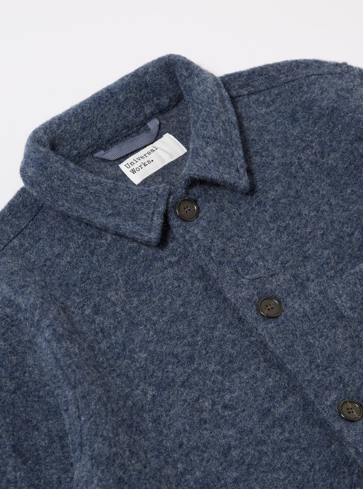 Slate Blue Wool Fleece Field Jacket