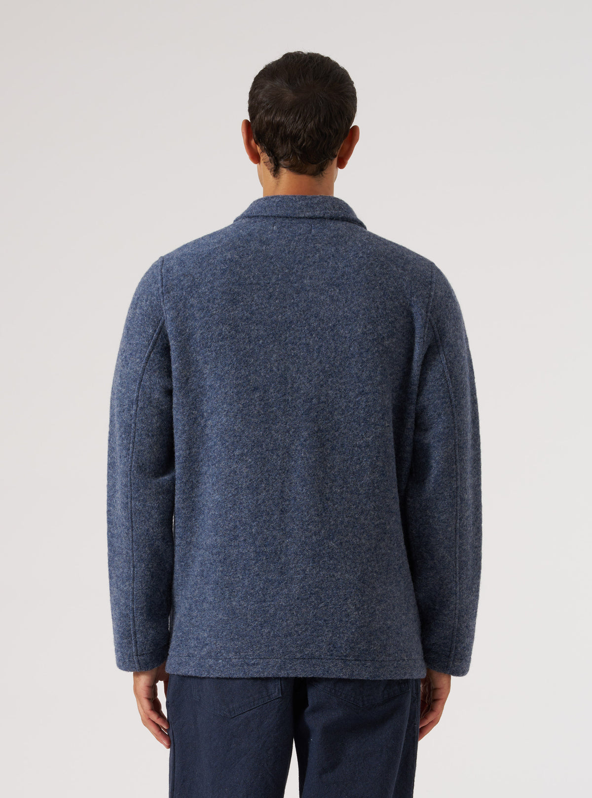 Slate Blue Wool Fleece Field Jacket