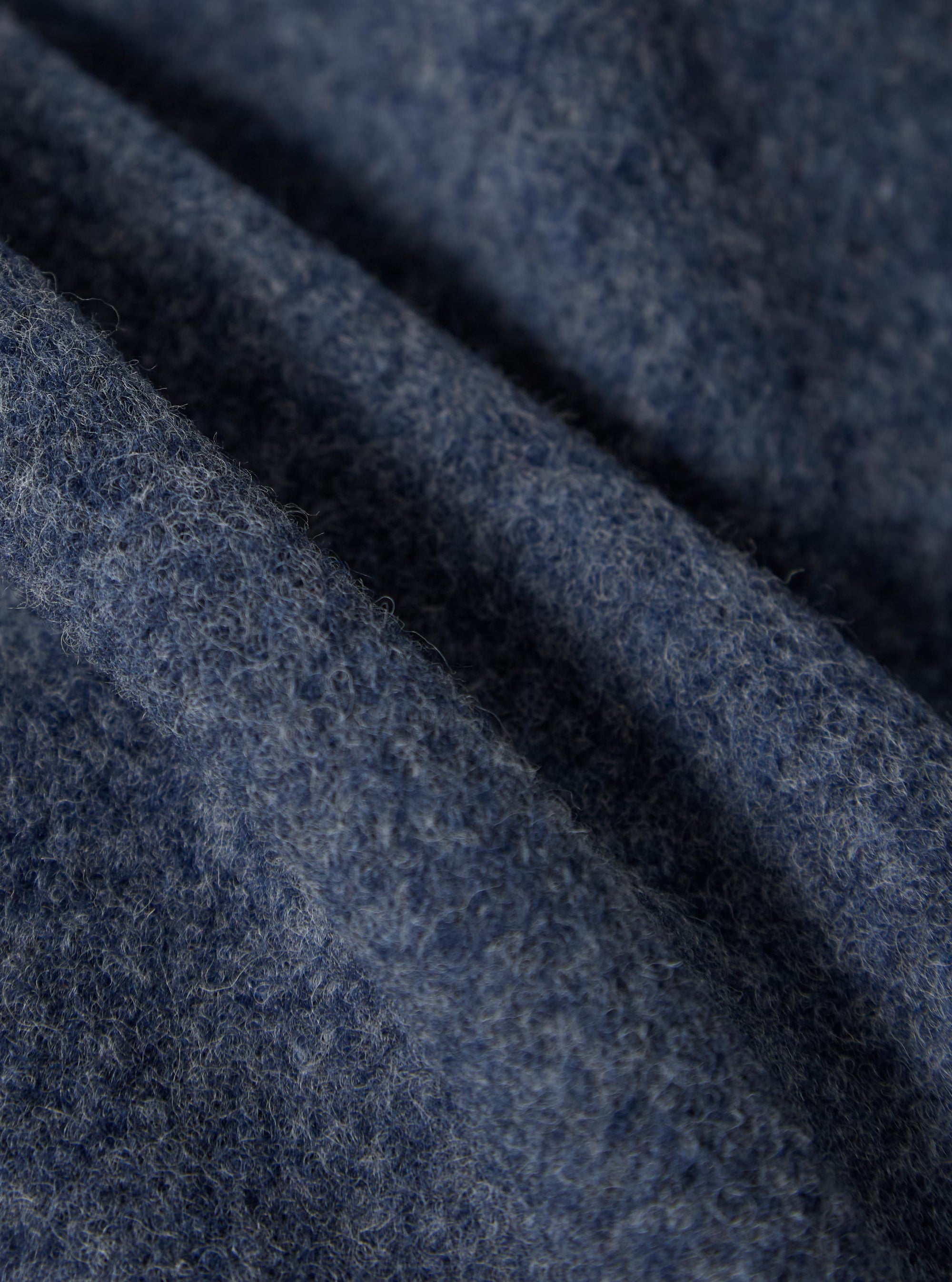 Slate Blue Wool Fleece Field Jacket