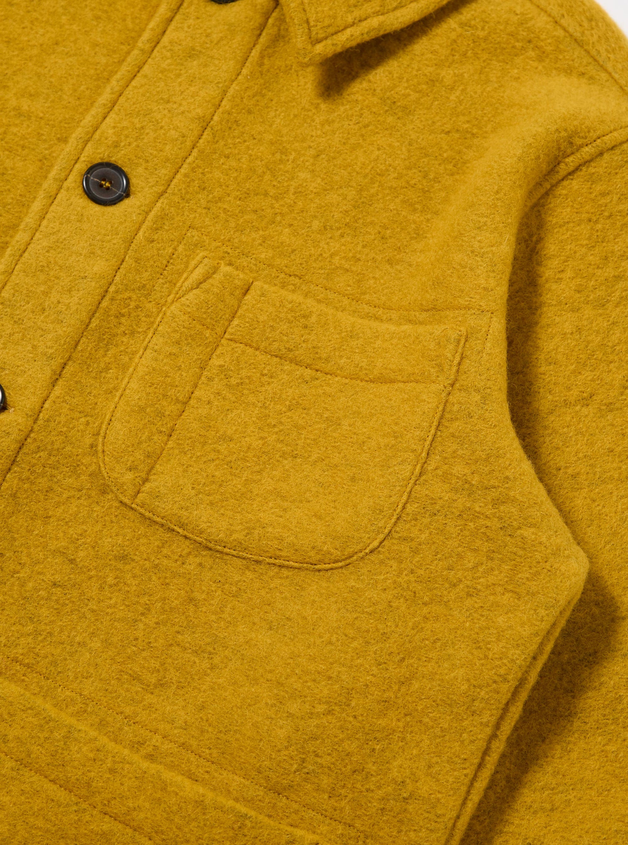 Yellow Wool Fleece Field Jacket