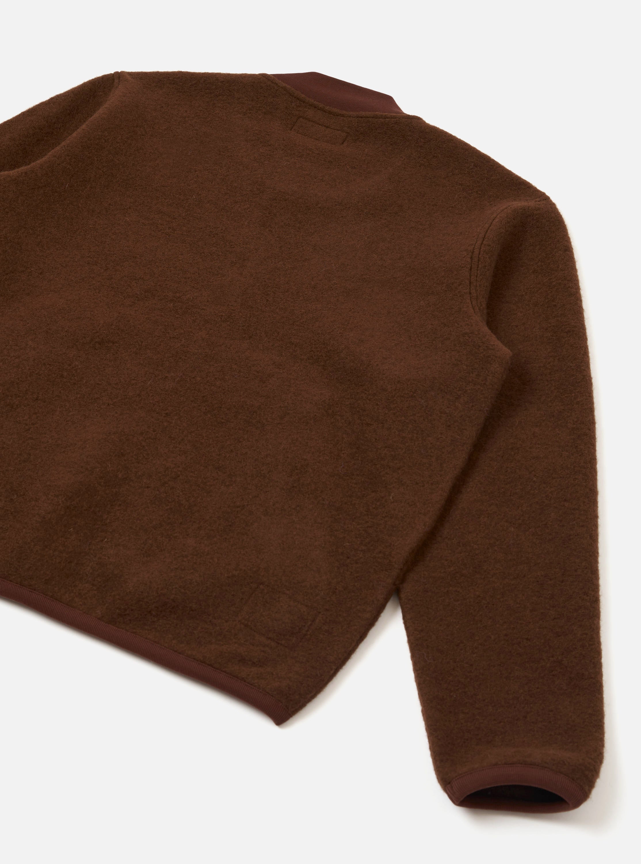 Men's Cacao Wool Fleece Zip Bomber Jacket – Universal Works