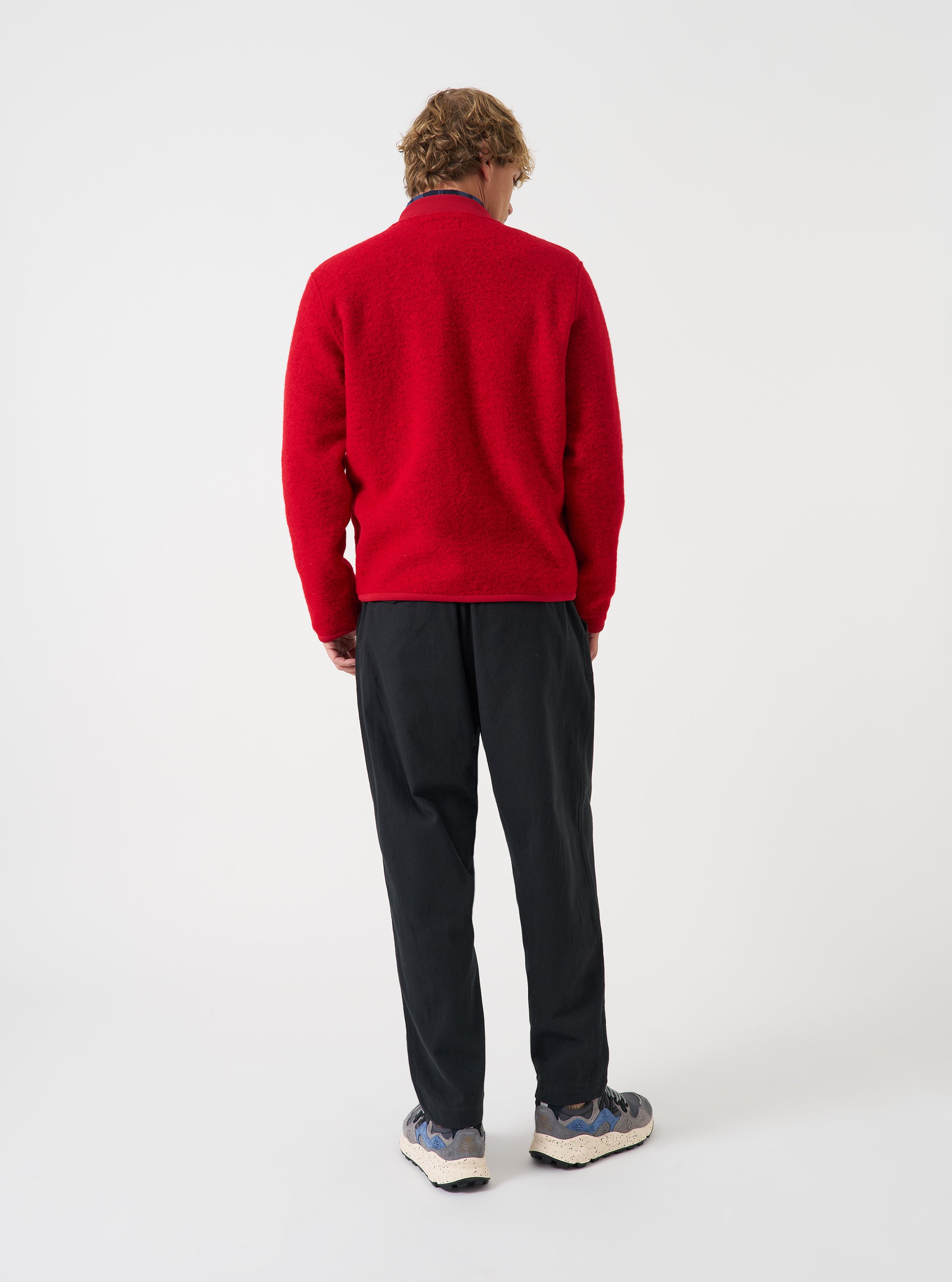 Men's Scarlet Wool Fleece Zip Bomber Jacket – Universal Works