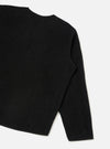 Black Wool Fleece Zip Liner Jacket