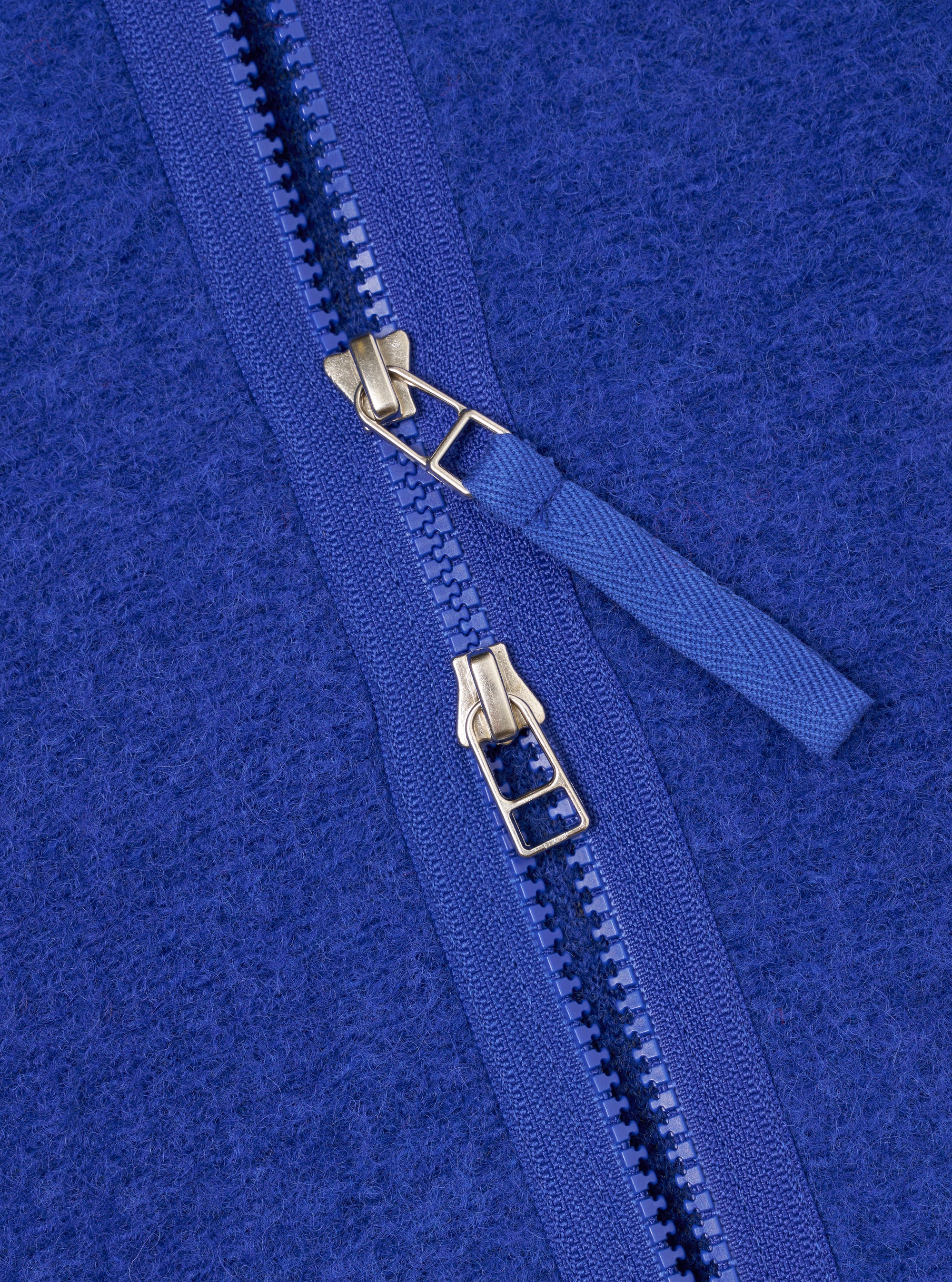 Blue Wool Fleece Zip Liner Jacket