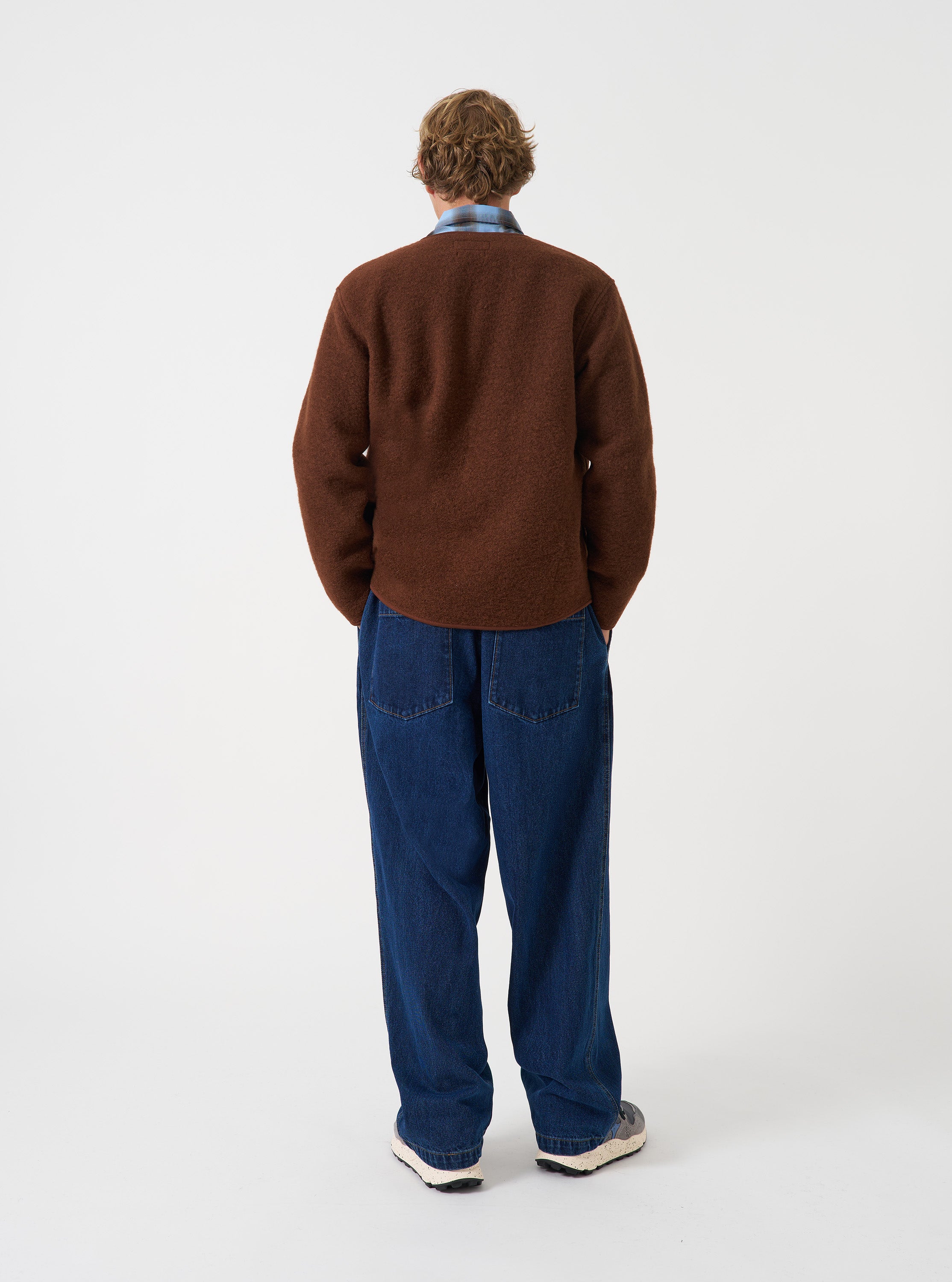 Men's Cacao Wool Fleece Zip Liner Jacket – Universal Works