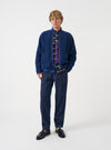 Indigo Wool Fleece Zip Liner Jacket