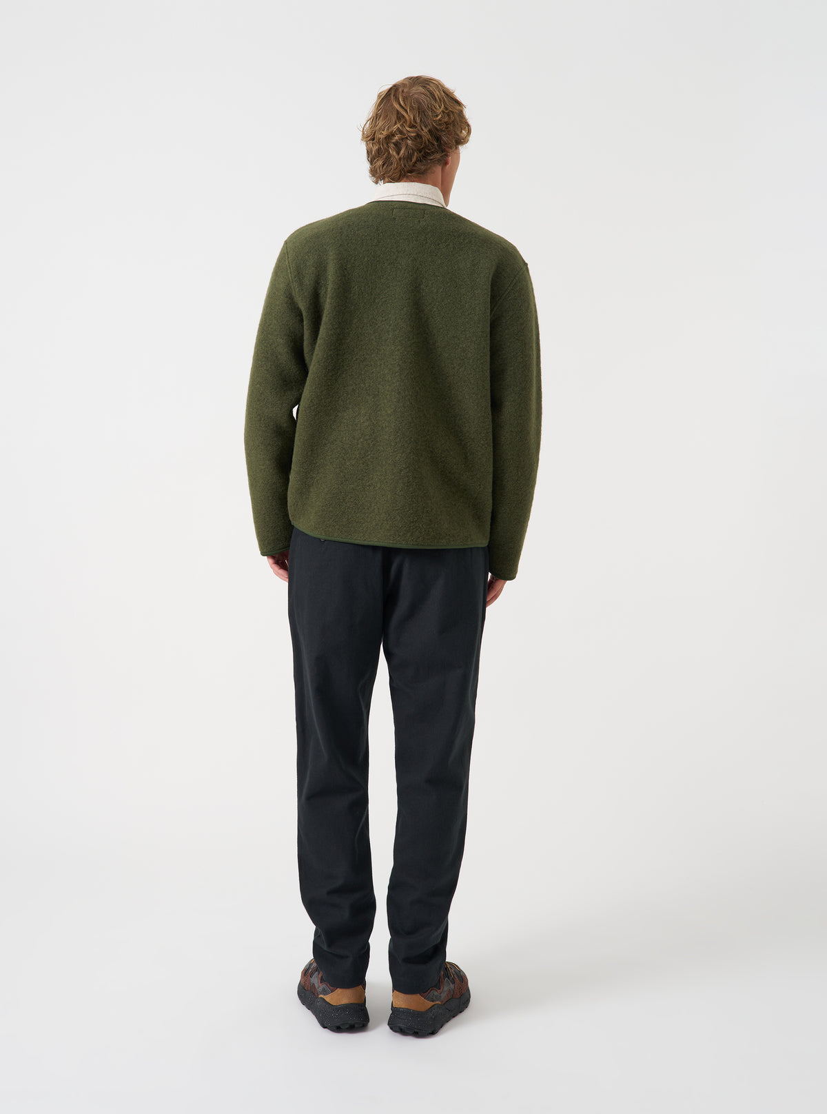 Olive Wool Fleece Zip Liner Jacket
