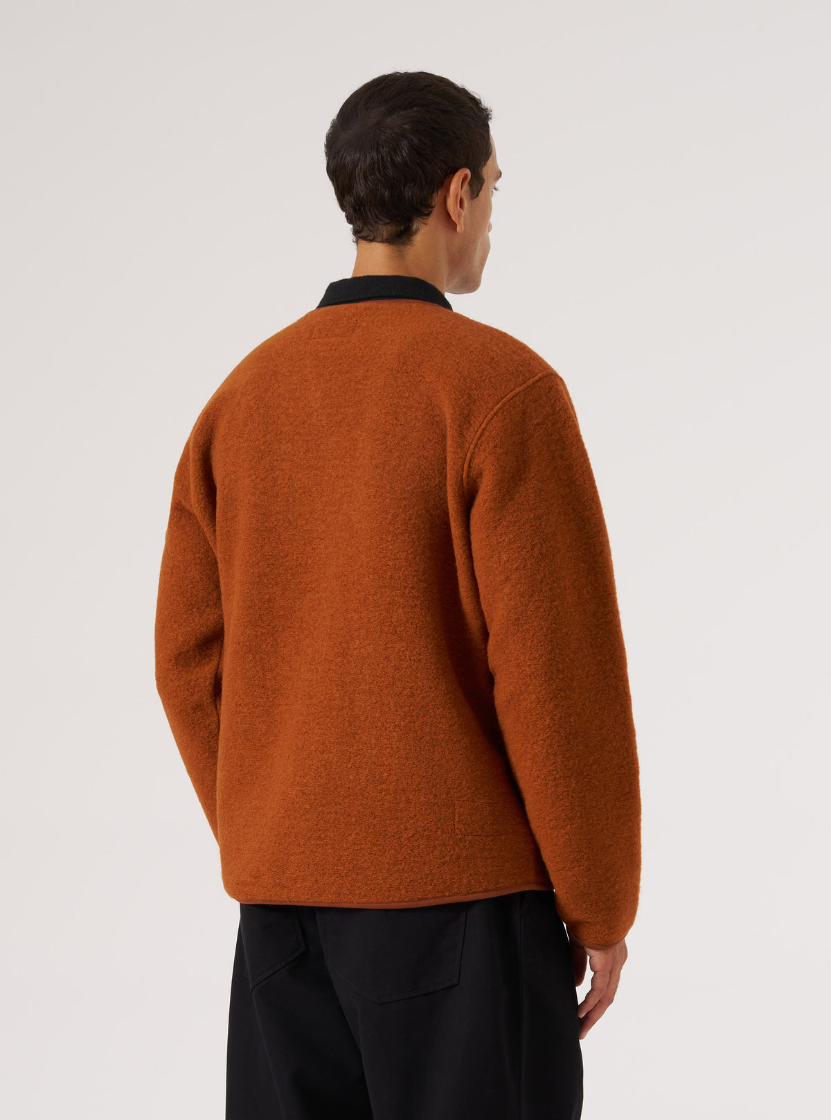 Rust Wool Fleece Zip Liner Jacket