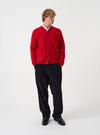 Scarlet Wool Fleece Cardigan