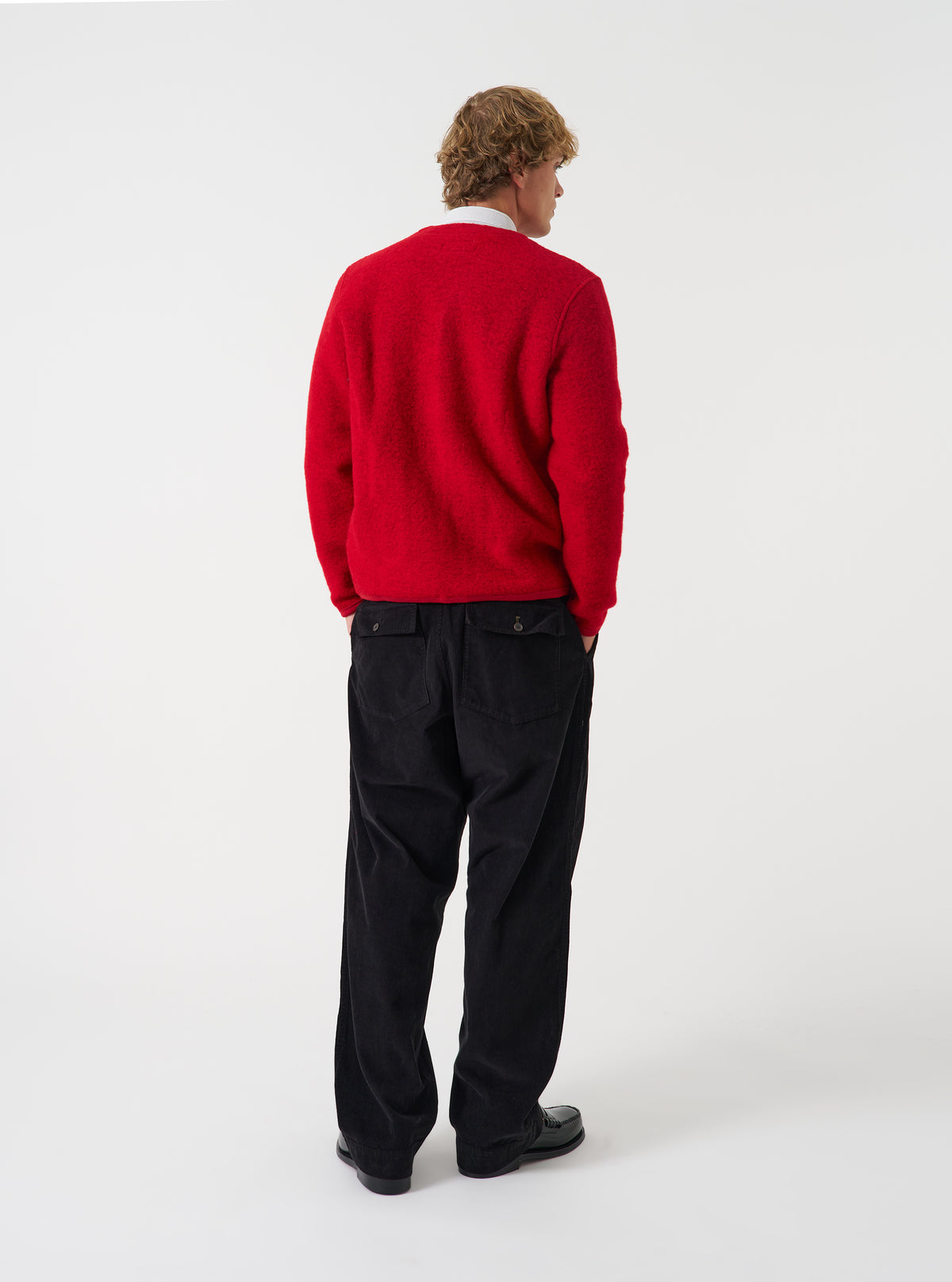 Scarlet Wool Fleece Cardigan