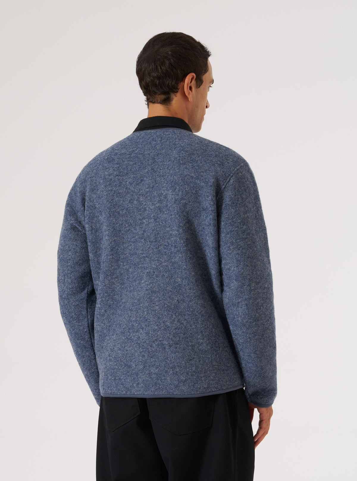 Slate Blue Wool Fleece Zip Liner Jacket