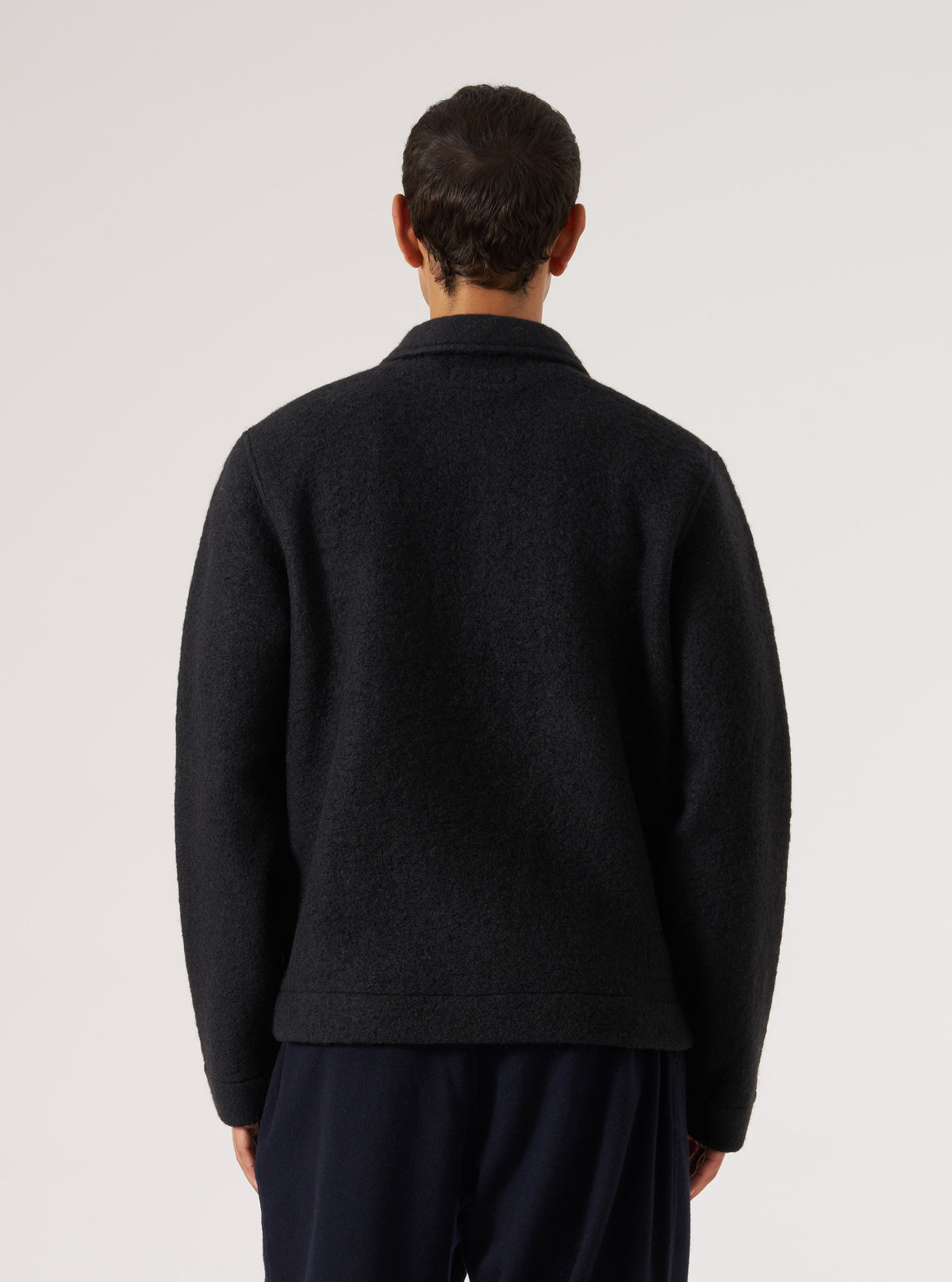 Black Wool Fleece Uniform Jacket