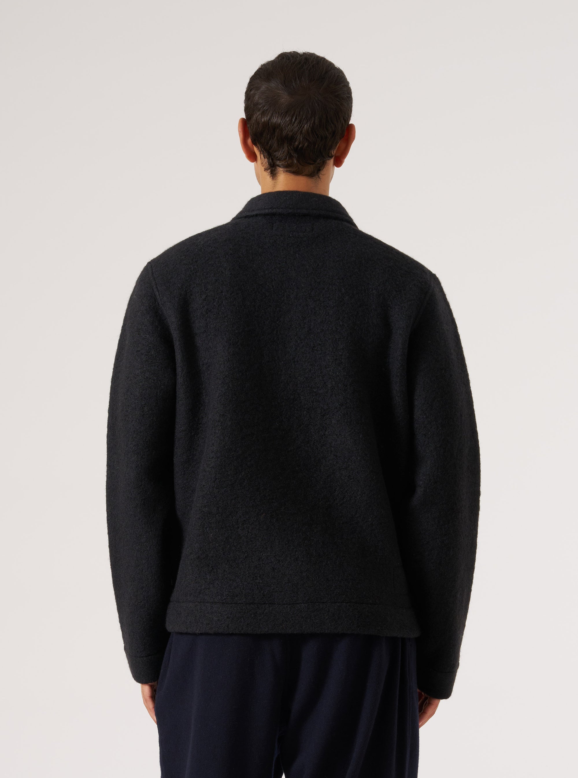 Black Wool Fleece Uniform Jacket