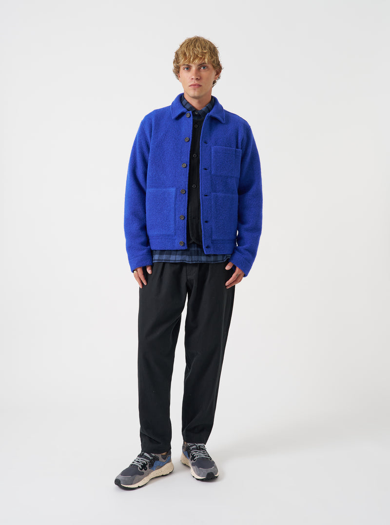 Blue Wool Fleece Uniform Jacket
