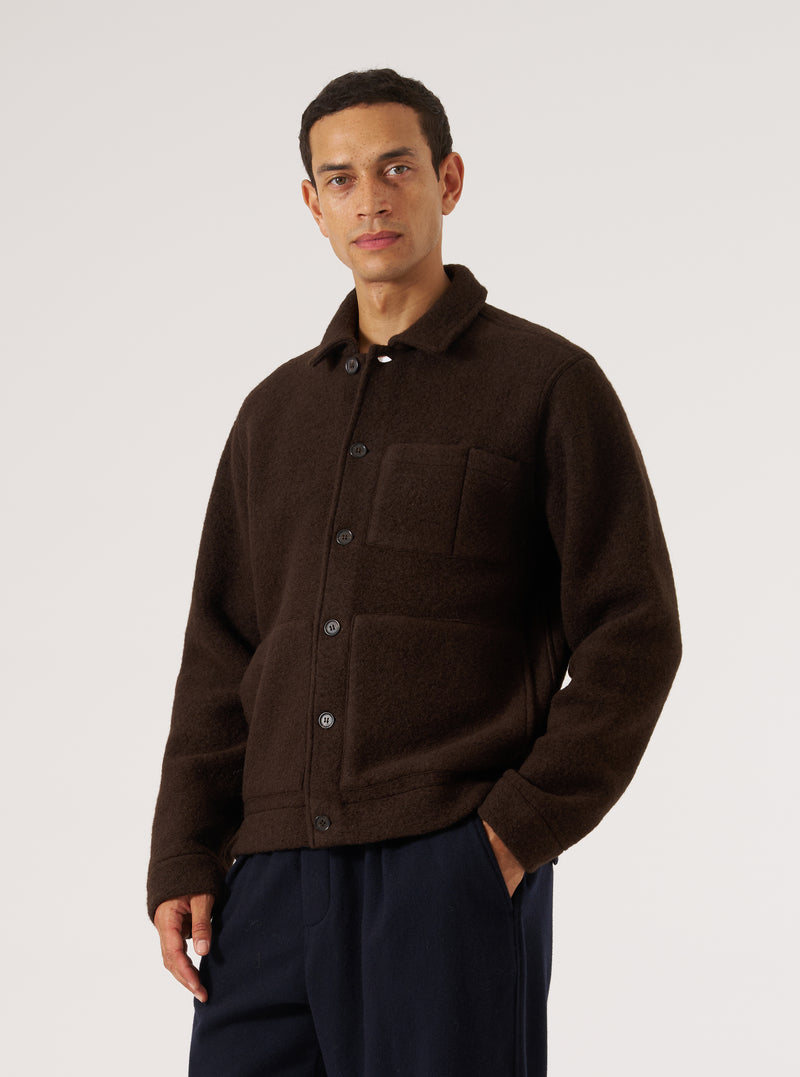Brown Wool Fleece Uniform Jacket