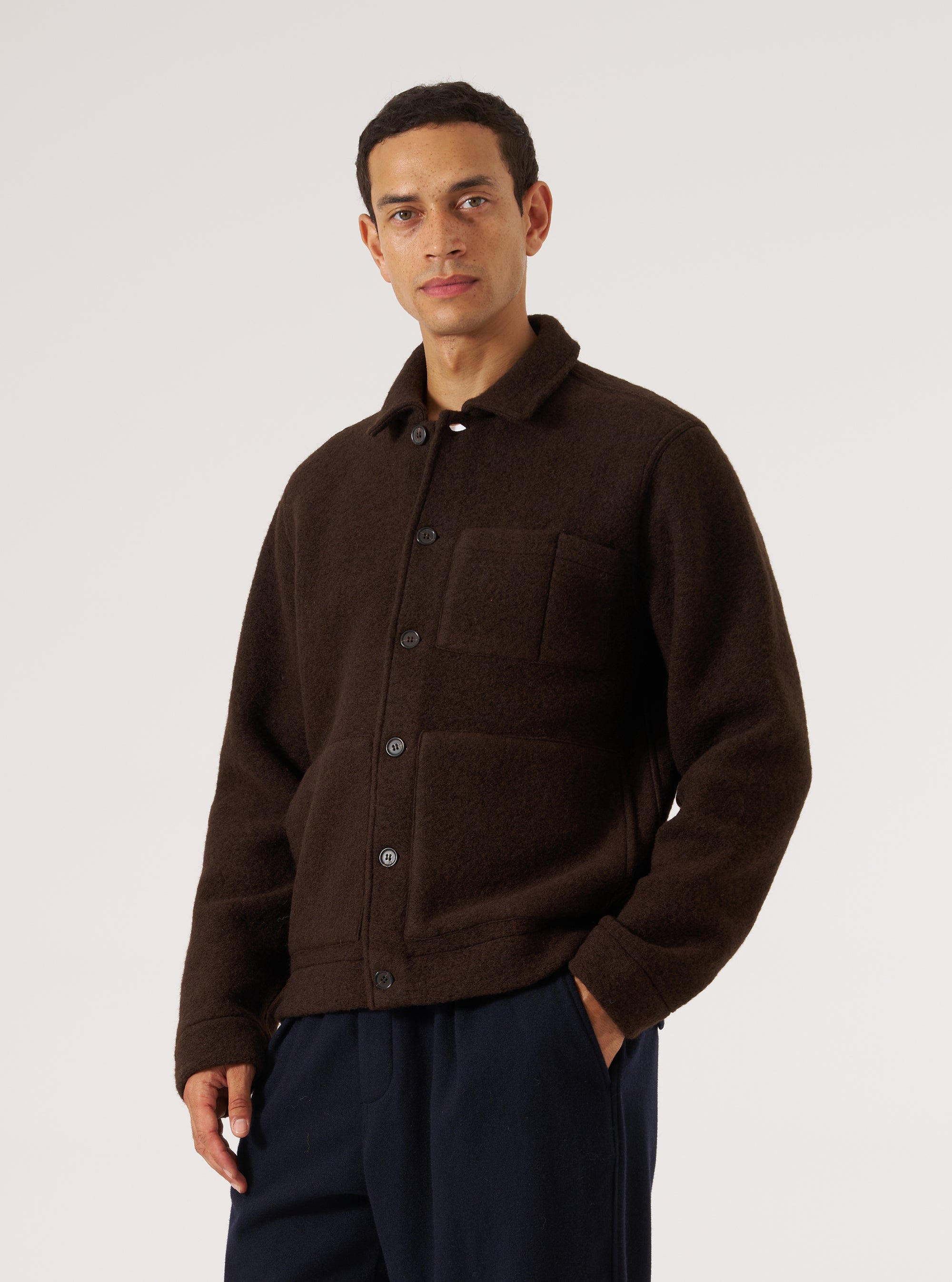 Brown Wool Fleece Uniform Jacket